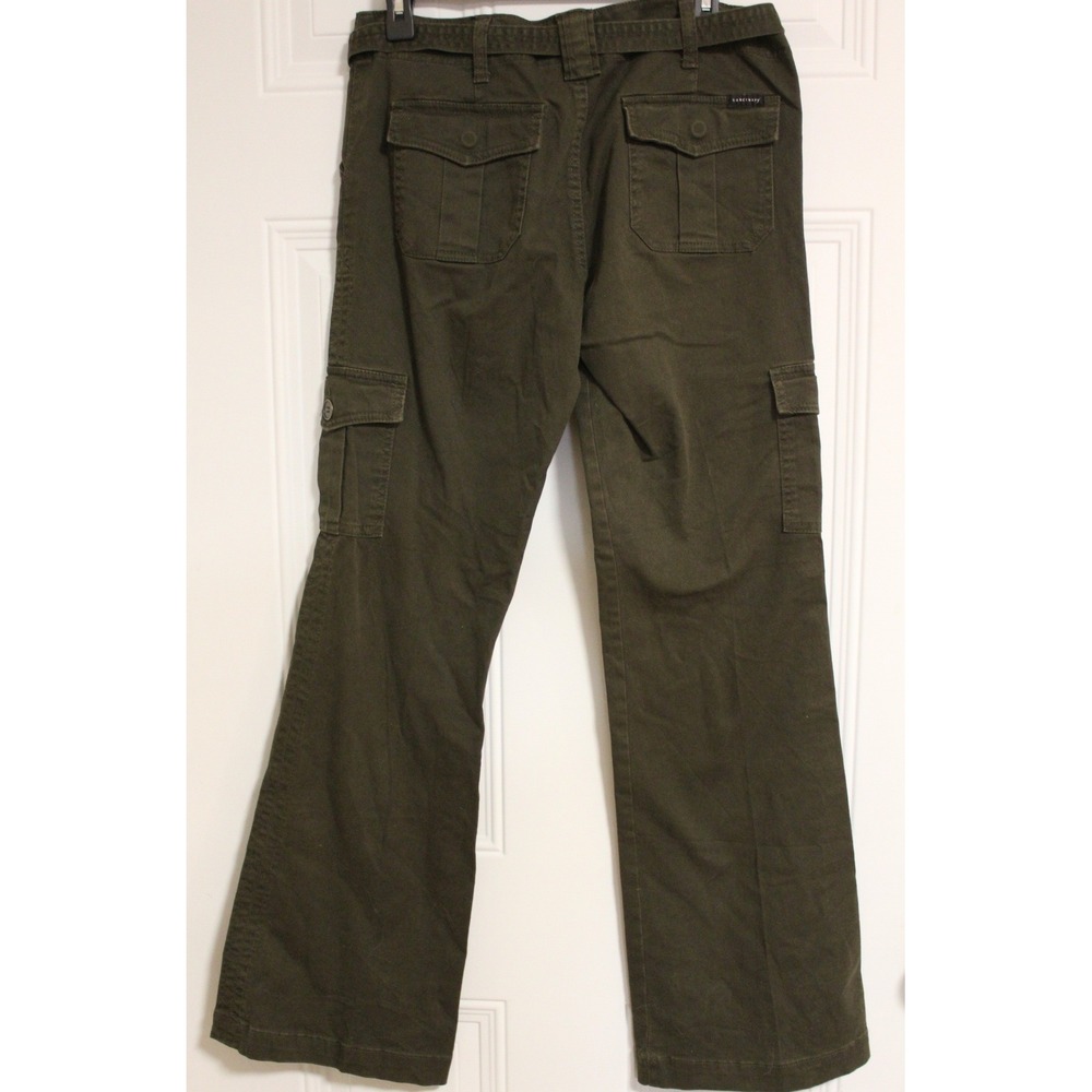 Sanctuary Womens Olive Green Wide Leg Cargo‎ Pants with Belt *SZ 31 - Picture 3 of 7